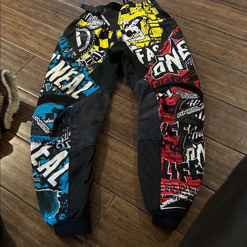 O'Neal Kids Graphic Motocross Pants - Black, Blue, Red